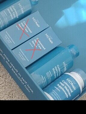 MDhair Customized Hair Care Set in Aqua Blue